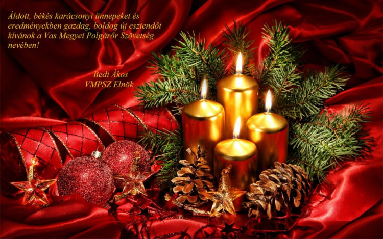 KELLEMES KARÁCSONYI ÜNNEPEKET ÉS BOLDOG ÚJ ESZTENDŐT